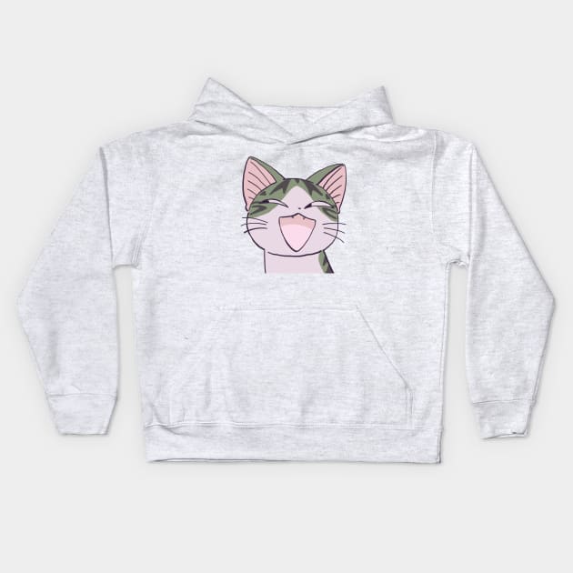 I draw pink pastel cheeky happy chi the kitten meme 3 / Chi's sweet home Kids Hoodie by mudwizard
